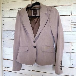 The Limited Collection Brown Blazer with Ruffle